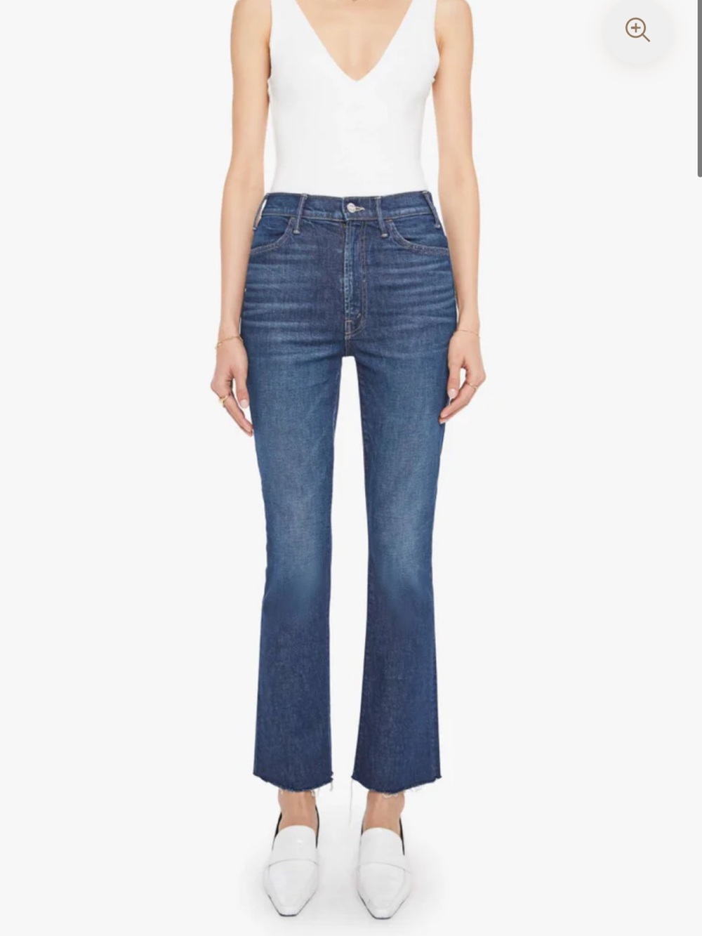 MOTHER The Hustler Flood Fray Jeans